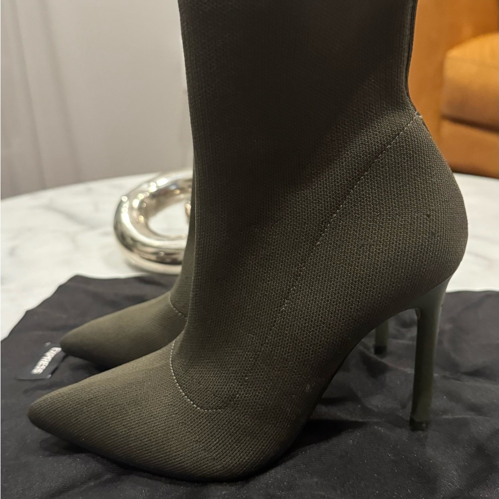 Express Olive Heeled Boots